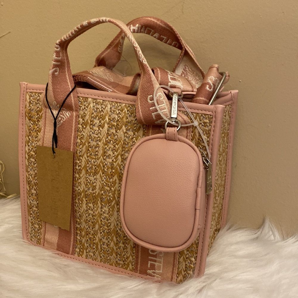 NWT Steve Madden (Bwebber)Satchel/Crossbody/Canvas Viral TikTok Bag - Tweed - Picture 7 of 12